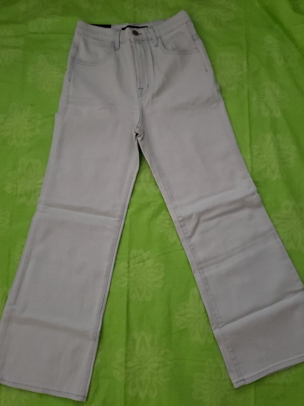 J Brand Joan Crop High Rise Jeans Powdered Wide Leg Size 27 #374 - Picture 2 of 8